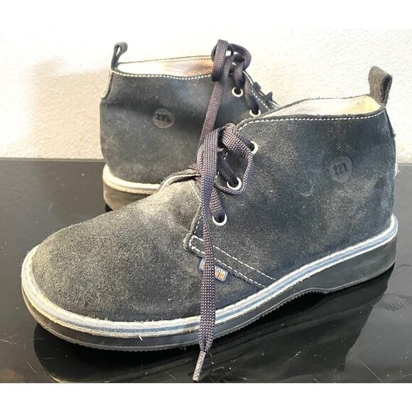 Melania Blue Suede Ankle Boots Toddler Size 29/11.5 Medium Made in Italy - Picture 7 of 12